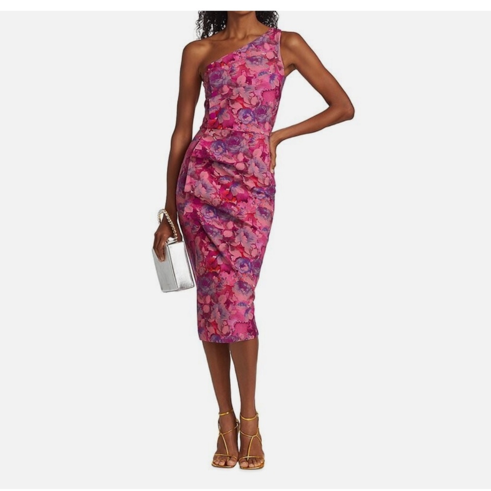 Chiara Boni Hiroko One-Shoulder Floral Dress